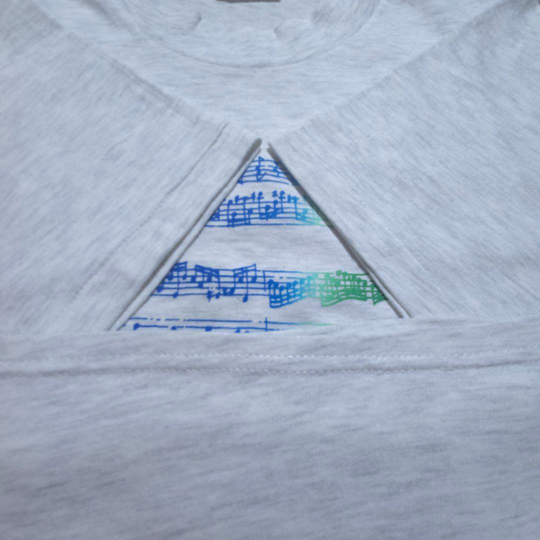 90s Hanes　音符　楽譜　ビッグプリント　Tシャツ　古着　ヘインズ