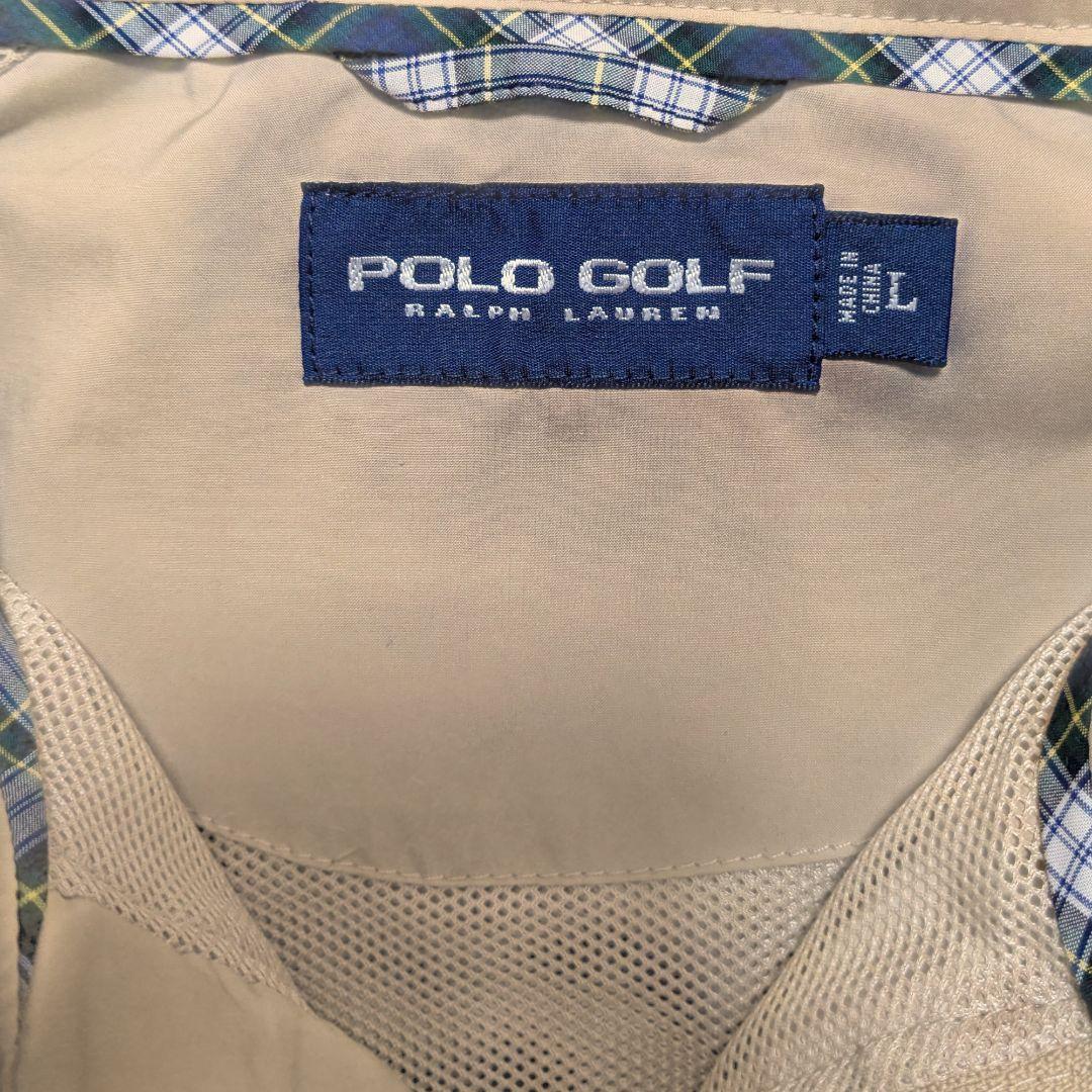 POLO GOLF ベージュ ハーフジップ ジャケットドローコード付