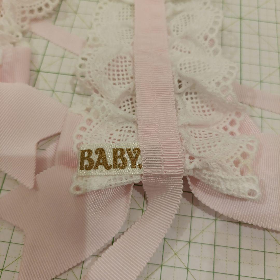 BABY　うさみみヘッドドレス　白×ピンク