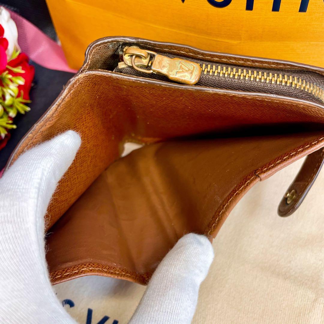 ✨超美品✨ヴィトン モノグラム コンパクトジップ 二つ折り財布 ラウンド