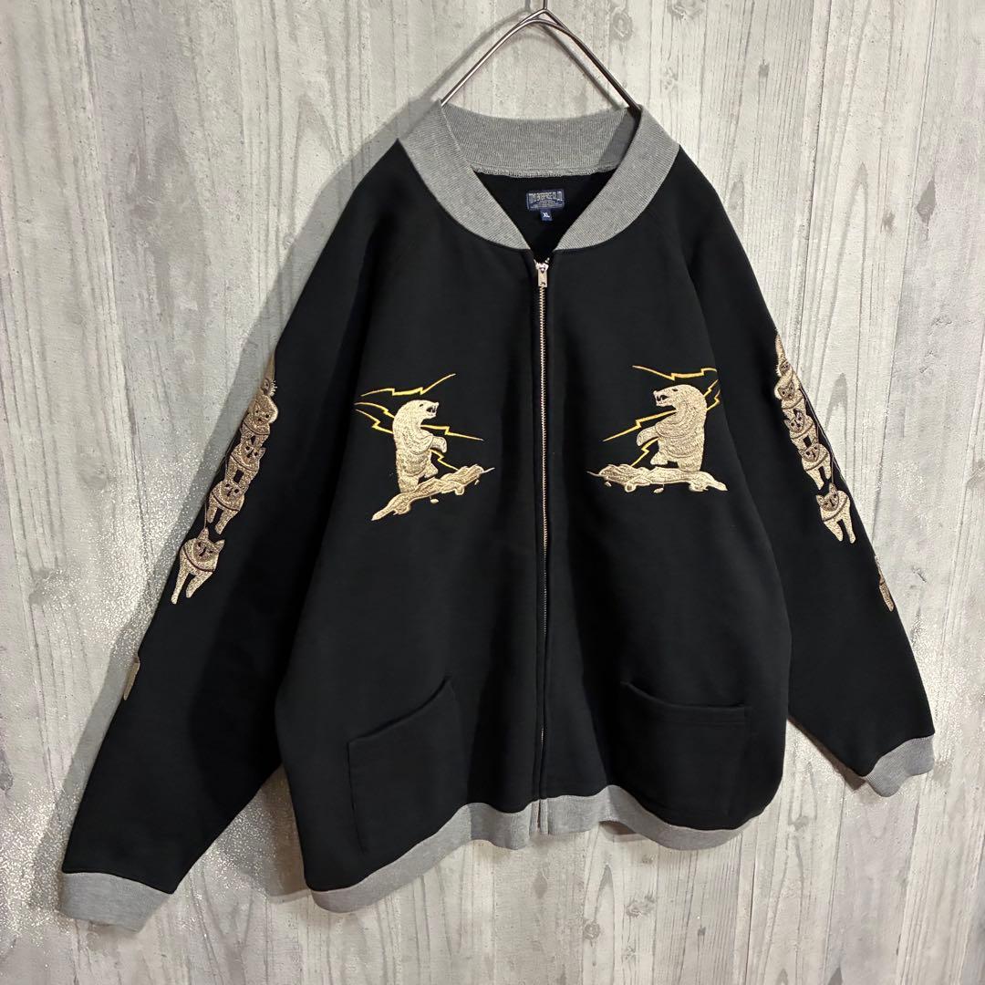 【入手困難】テーラー東洋　アラスカ刺繍　フルジップスウェット　XL