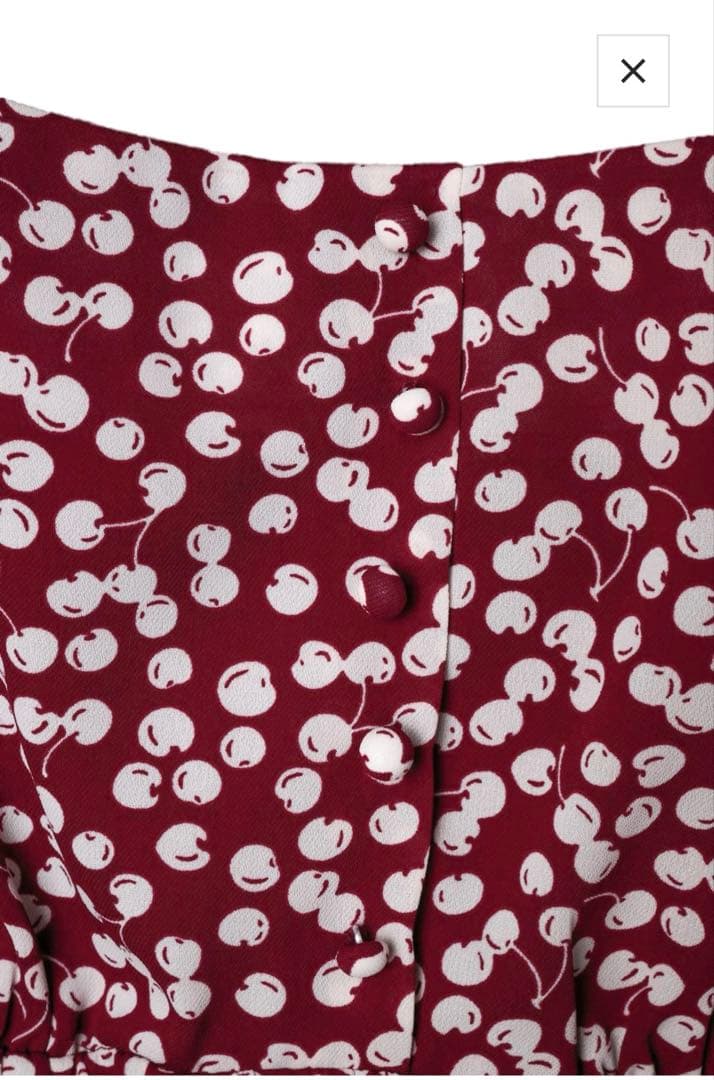 トップス Cherry Pattern Strap Top