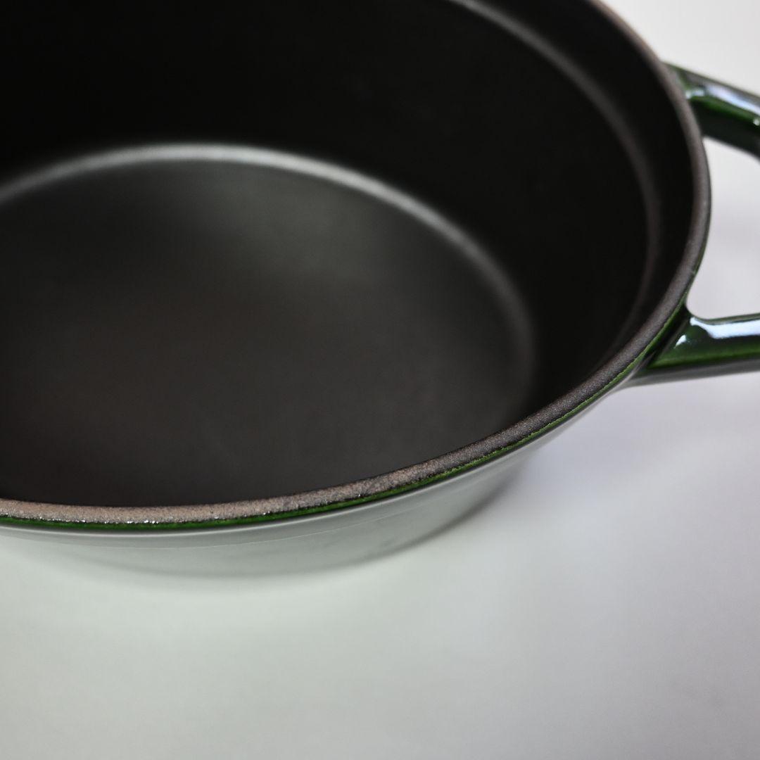 653★ staub ストウブ ココット 鍋 23cm バジルグリーン オーバル