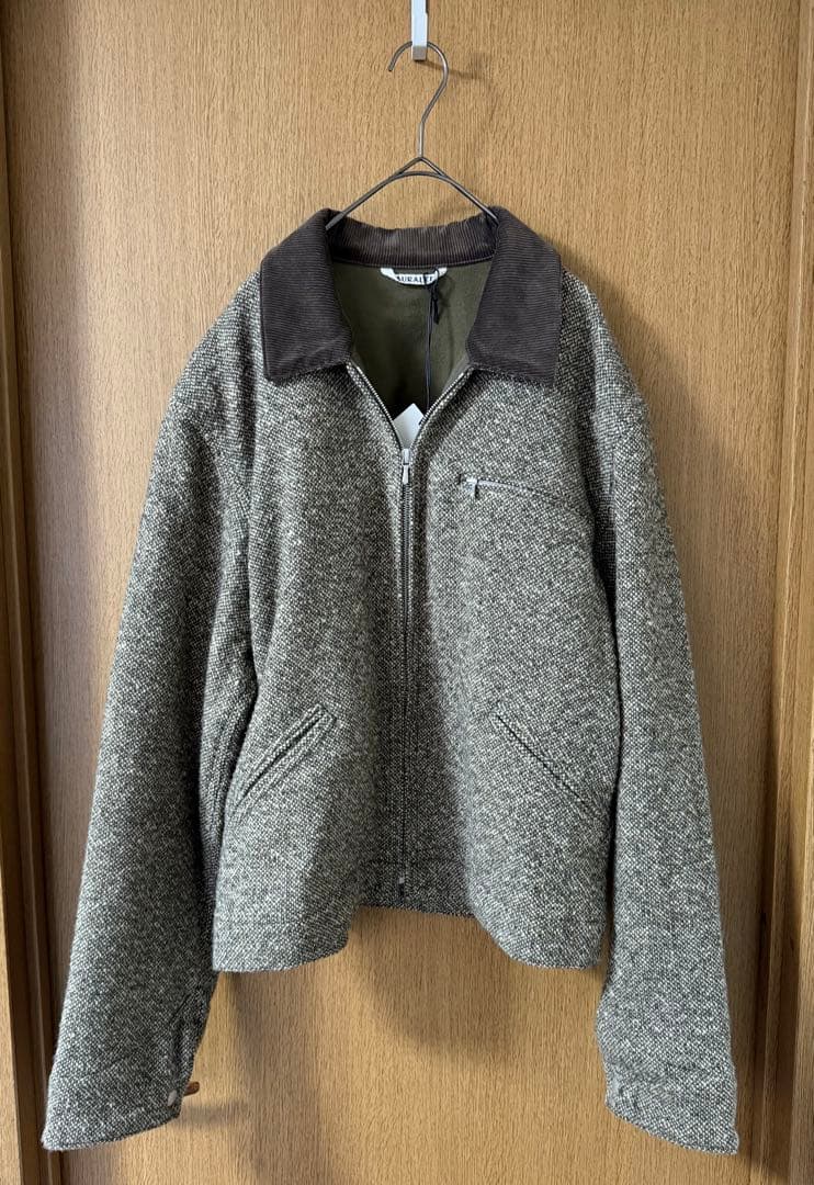 AURALEE SPUN TWEED ZIP BLOUSON サイズ4