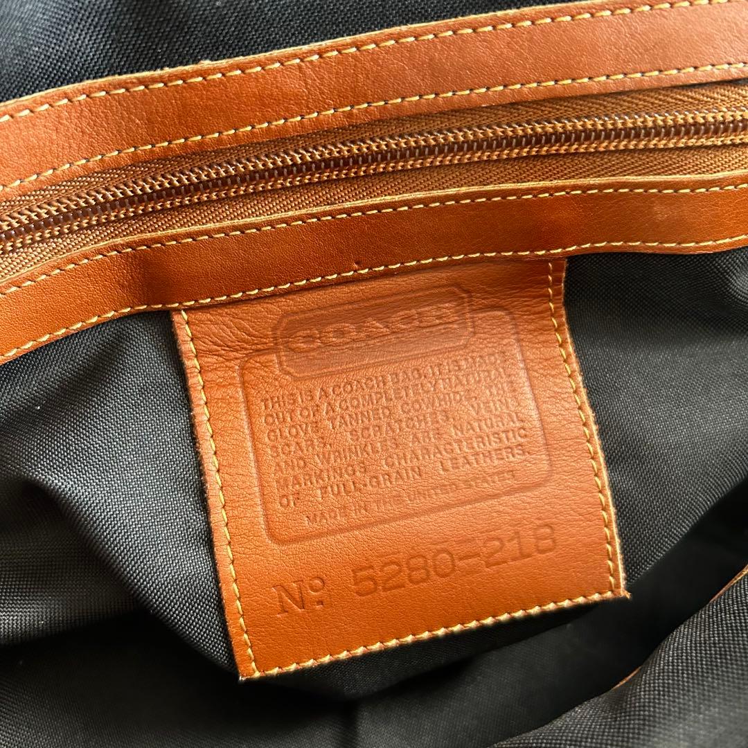 OLD COACH ボストンバッグ　2way　レザー　ブラウン　大容量　USA製