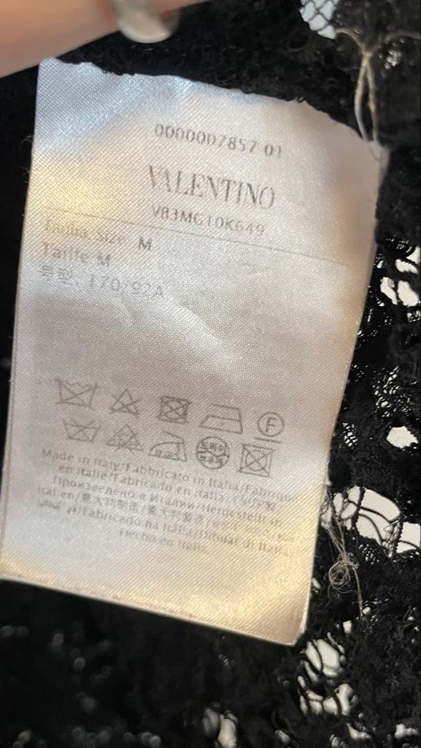 VALENTINO 黒 レース Tシャツ 半袖　サイズM
