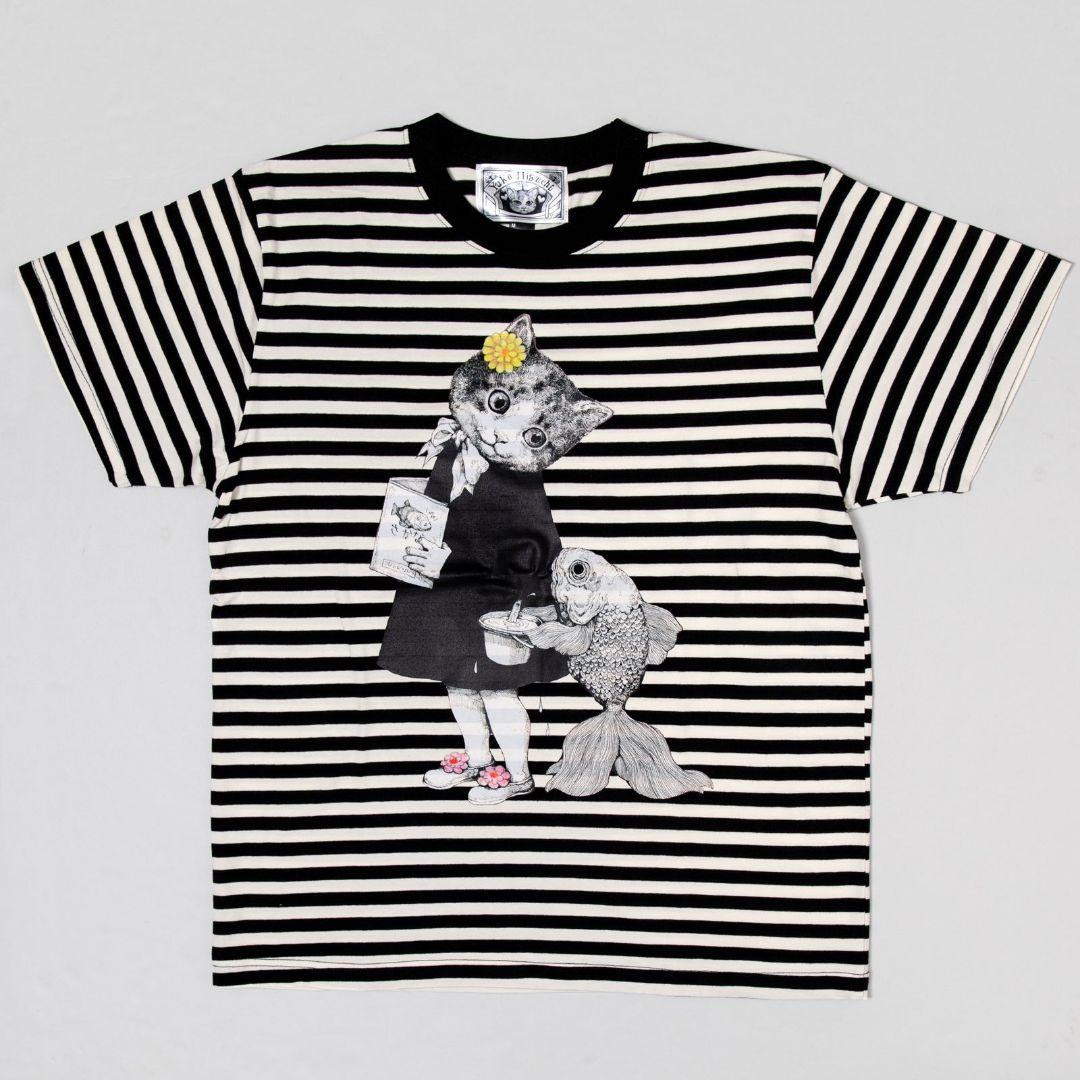 ヒグチユウコ ボリス雑貨店 しましまどじょう飼っていい？TシャツL未開封