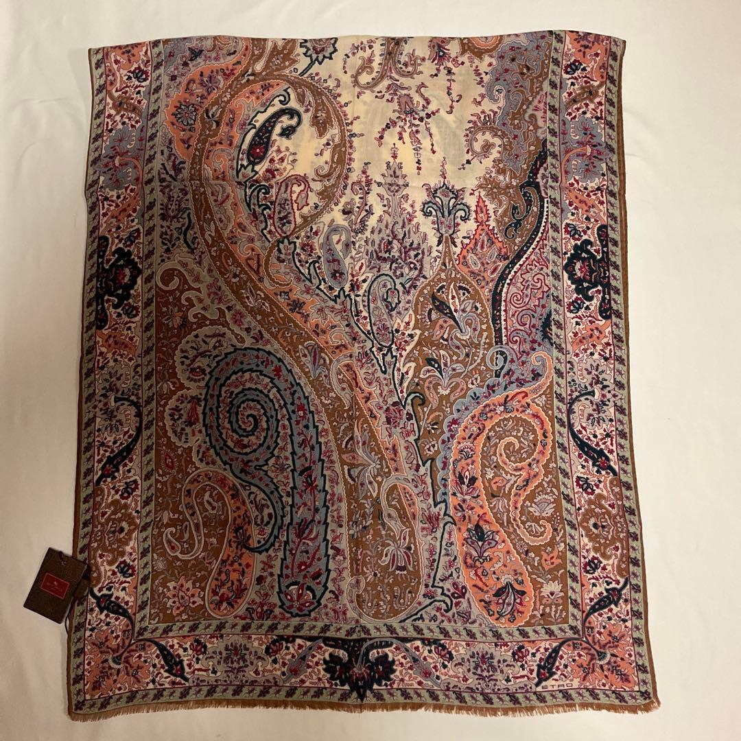 洗練されたデザイン　ETRO 正規品　大判ショール　 希少サイズ　22