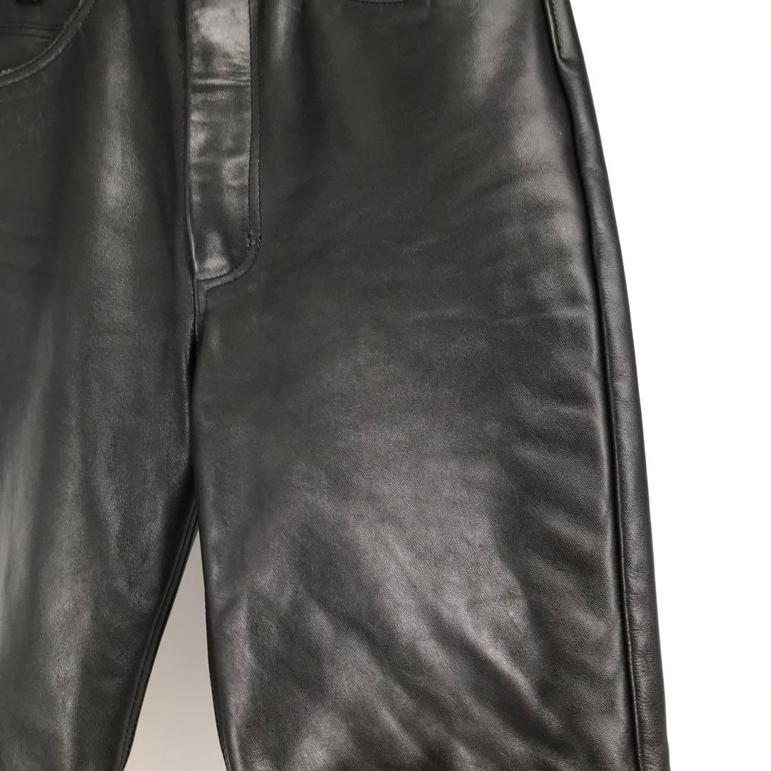 VANSON レザーパンツ　35　ブラック