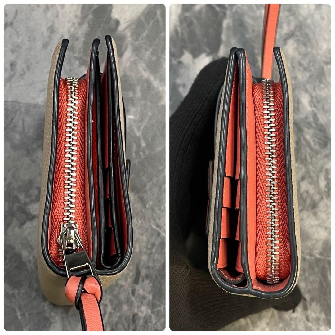 【美品】LOEWE ロエベ コンパクトジップウォレット ライトオーツ/ハニー