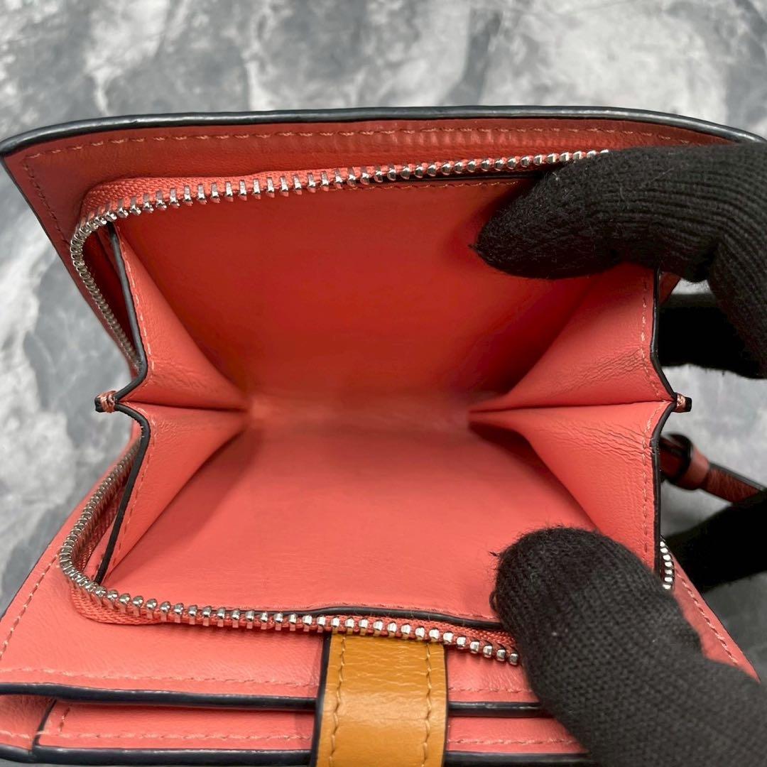 【美品】LOEWE ロエベ コンパクトジップウォレット ライトオーツ/ハニー