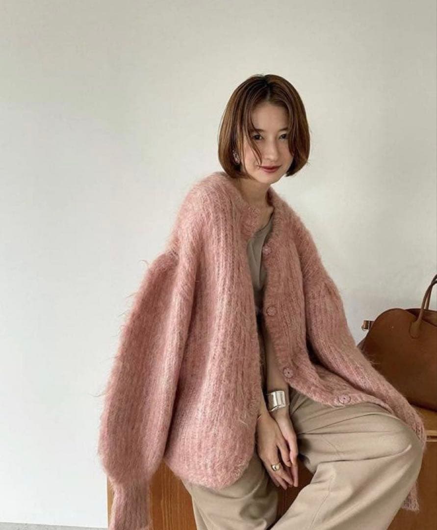 CLANE クラネ/COLOR MOHAIR SHAGGY CARDIGAN