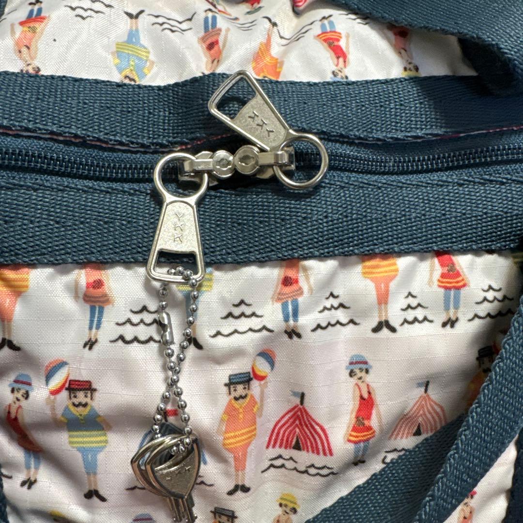 LeSportsac レスポ　ボストンバッグ 2way ポーチ付き 鍵付き