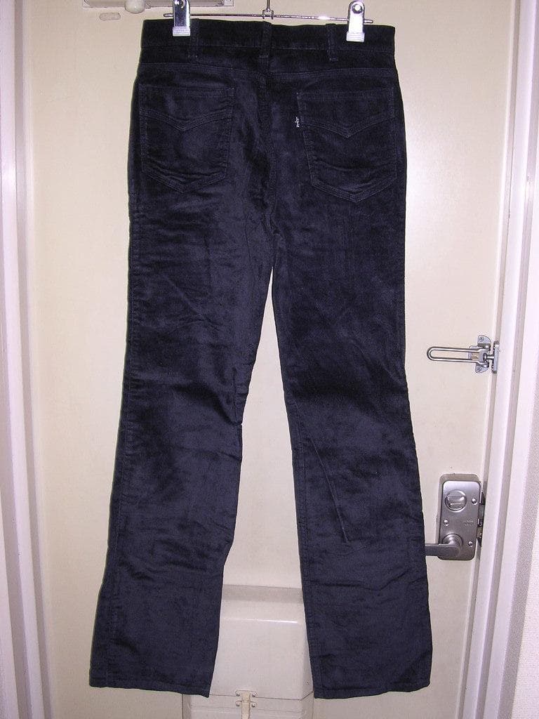 美品 81年 リーバイス 22135 9058 ベロア パンツ 黒 32/34
