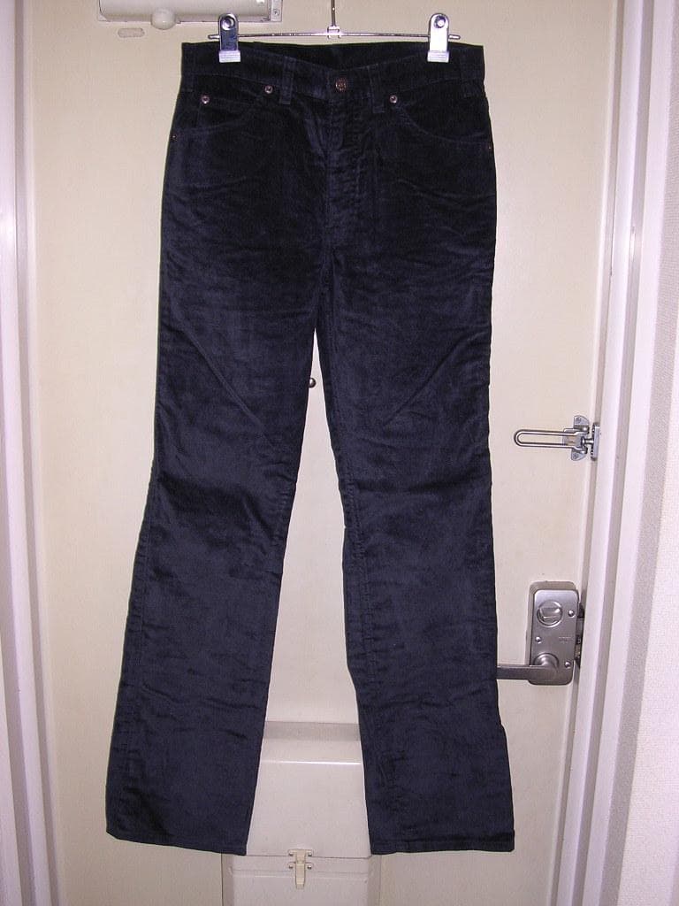 美品 81年 リーバイス 22135 9058 ベロア パンツ 黒 32/34