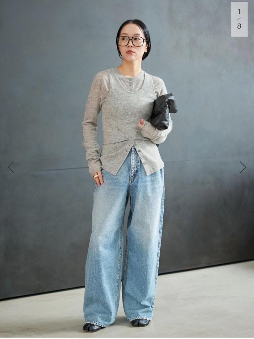 美品 R’IAM WIDE デニム 36