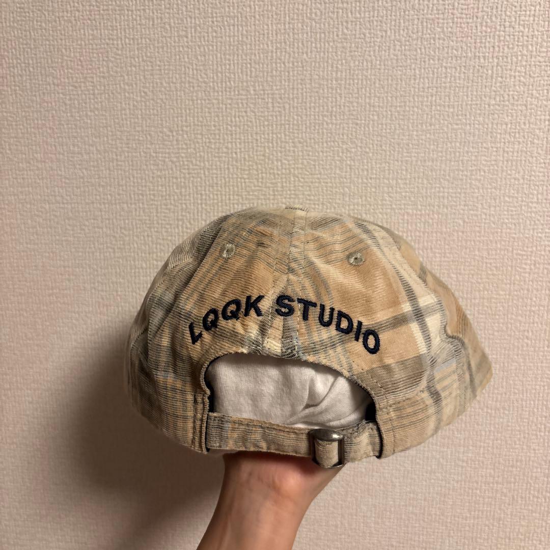 n*g様 値下げ交渉可　LQOK STUDIO チェック柄 スカルキャップ