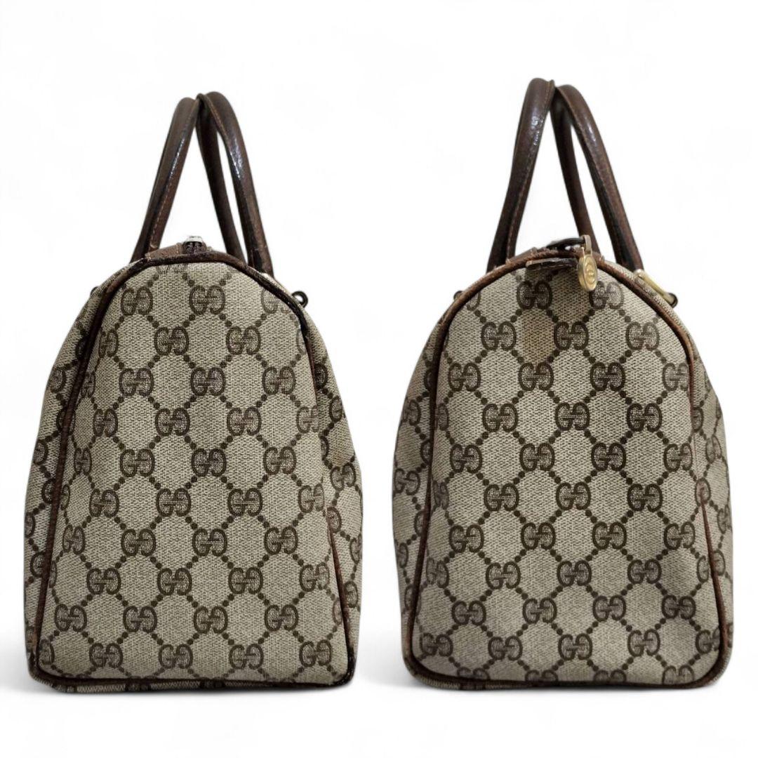 良品 GUCCI グッチ ボストンバック シェリーライン GGスプリーム PVC