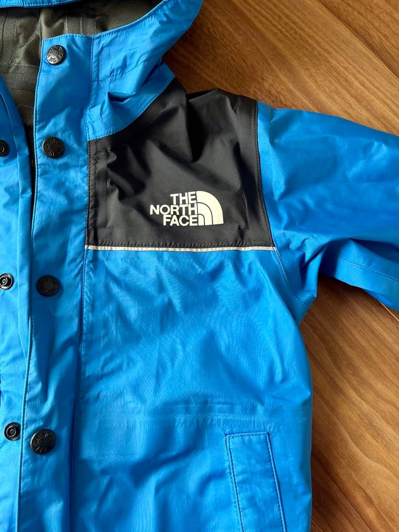 THE NORTH FACE 青色レインスーツ ゴアテックス