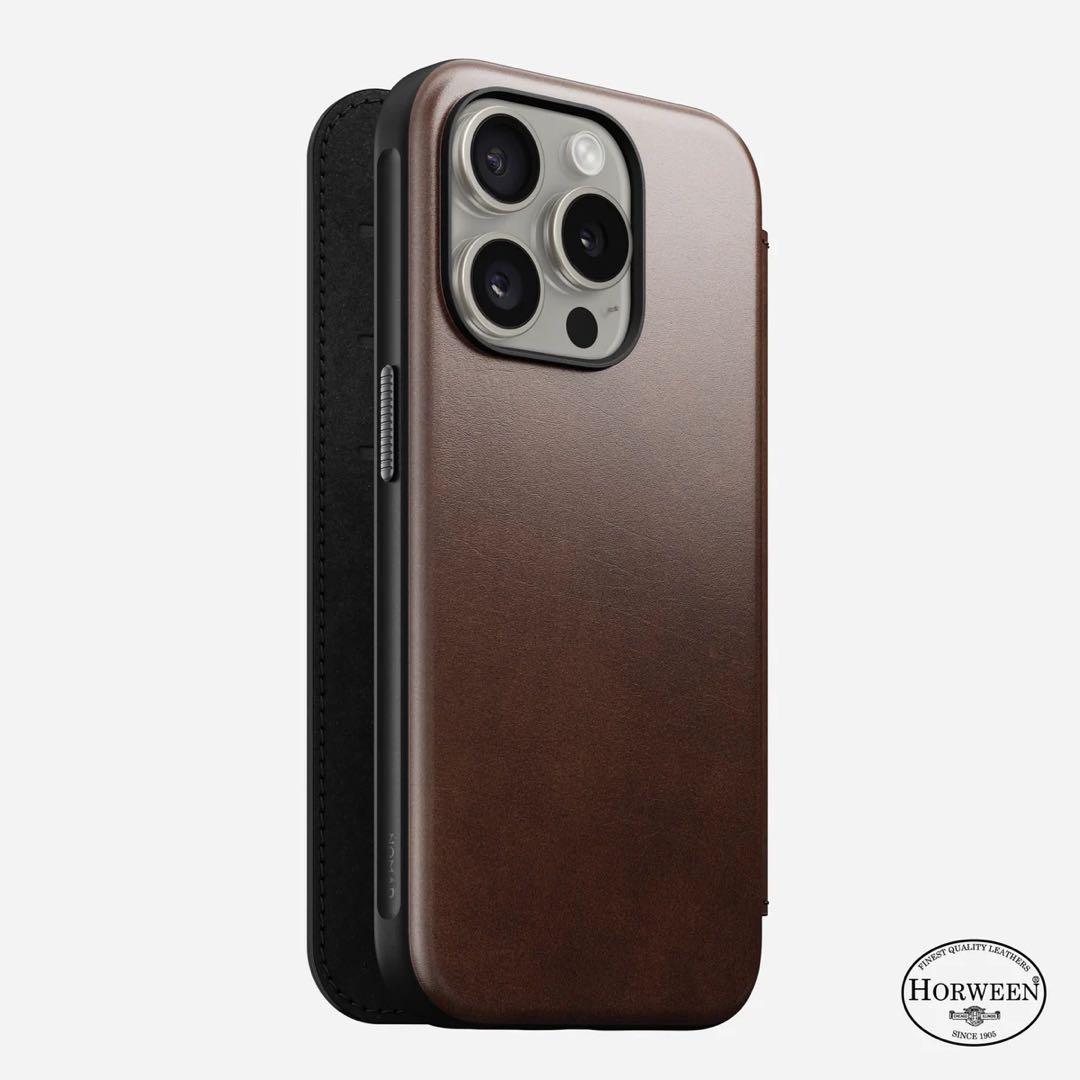 iPhoneアクセサリー NOMAD ModernLeatherFolio iPhone 15Pro