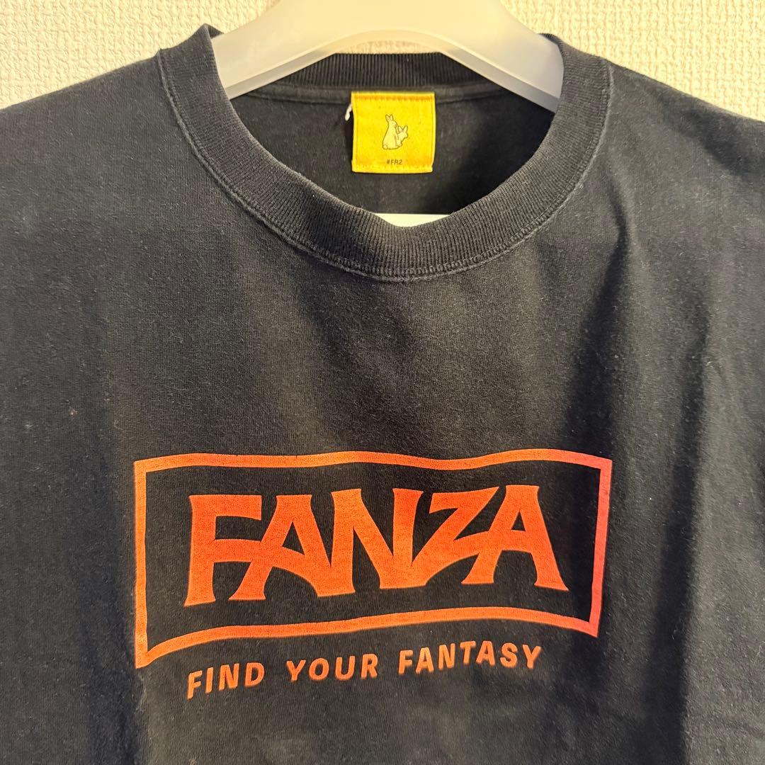 FANZA FR2 コラボ ロゴ Tシャツ ブラック