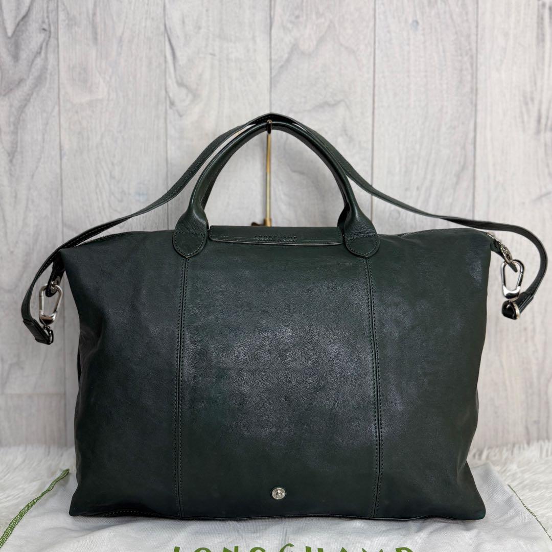 希少♡カーキ♡A4可♡Longchamp ロンシャン 2way ボストン バッグ