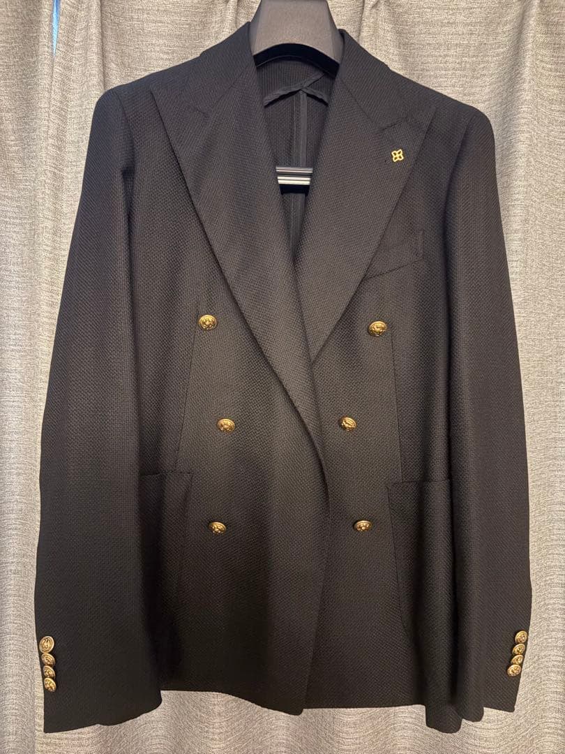 タリアトーレ　46 黒 ダブルブレスト　ジャケット　TAGLIATORE
