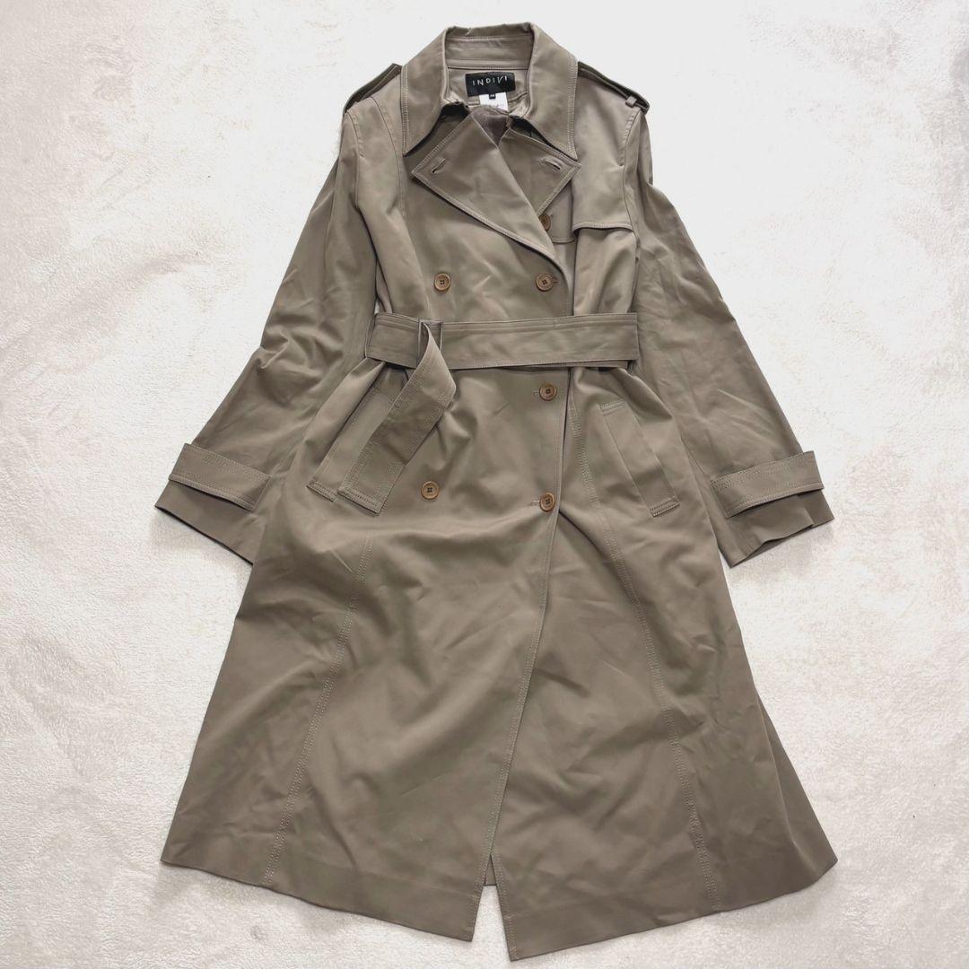 極美品✨ INDIVI トレンチコート ライナー付き Aライン 48サイズ