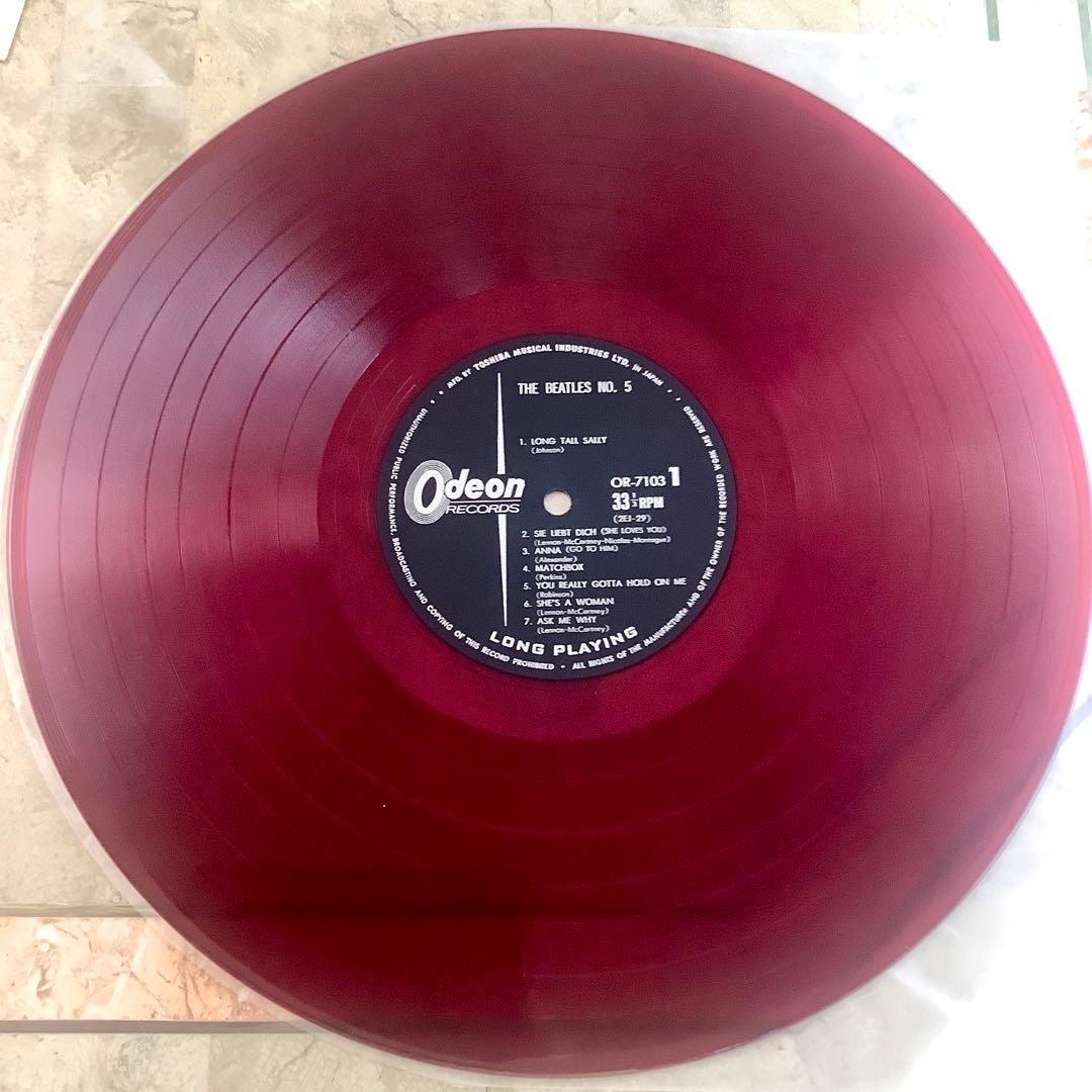 激レア!極美品! 1965年初版盤 赤盤1stプレス ビートルズ NO.5