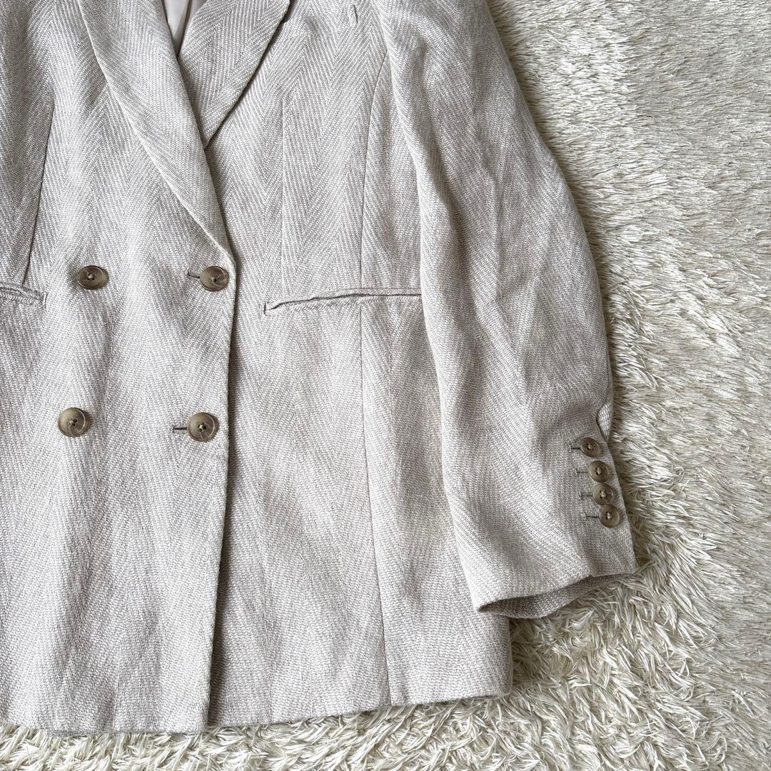 完売品☆anuans アニュアンス　ヘリンボーンリネンジャケット （BEIGE）