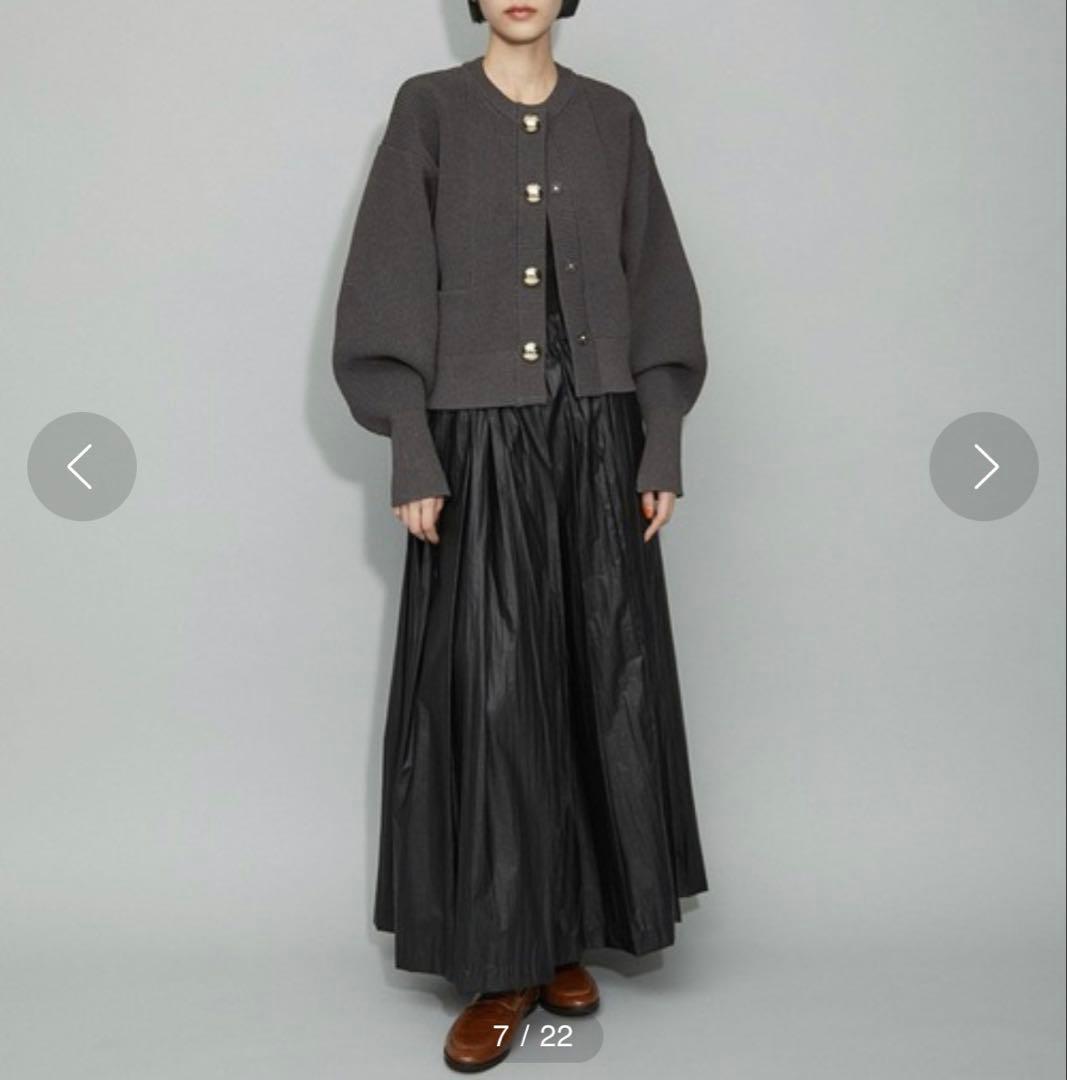 人気美品✨アダムエロペ［サステナブル】BIGボタンニットカーディガン