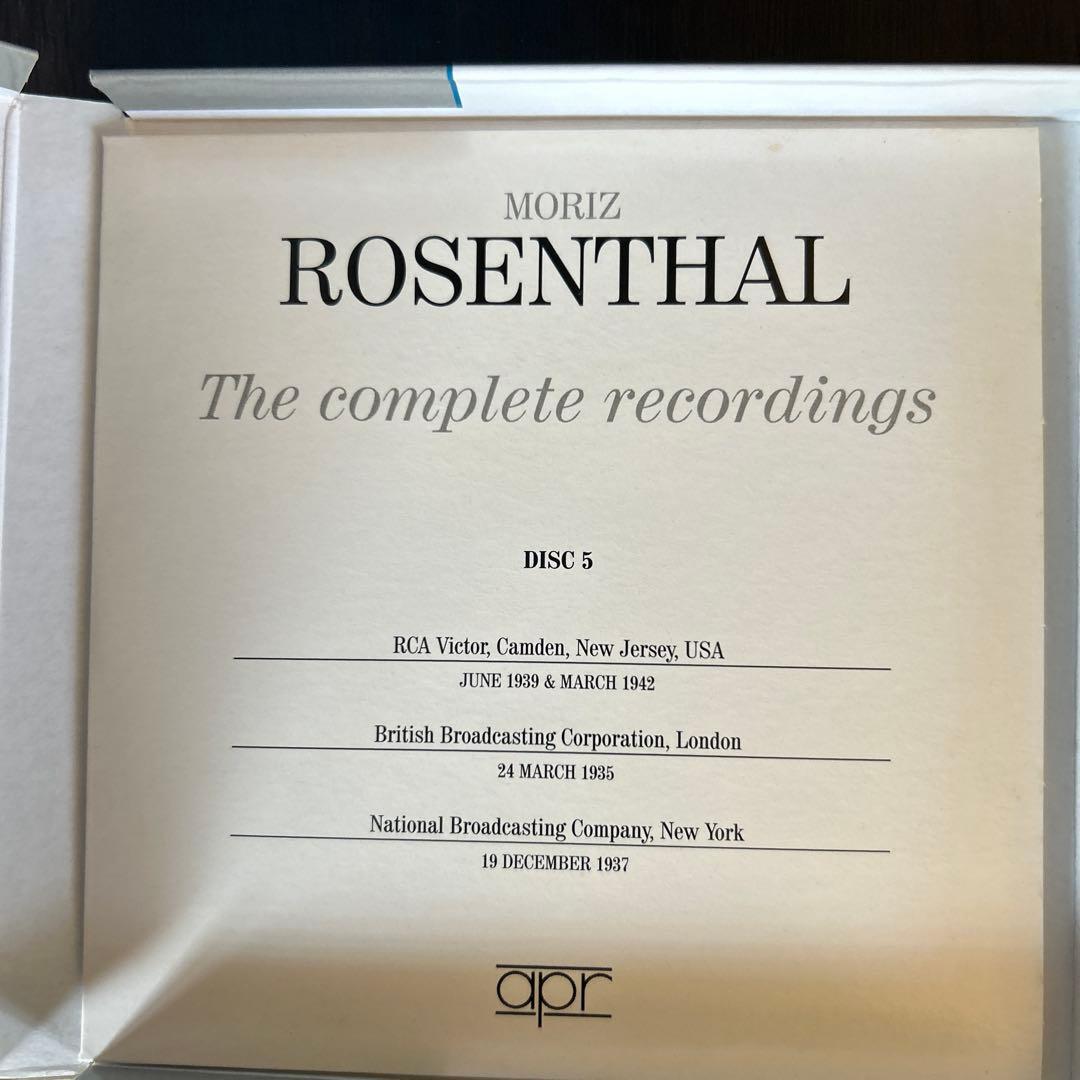クラシック Moriz Rosenthal Complete Recordings 6CD