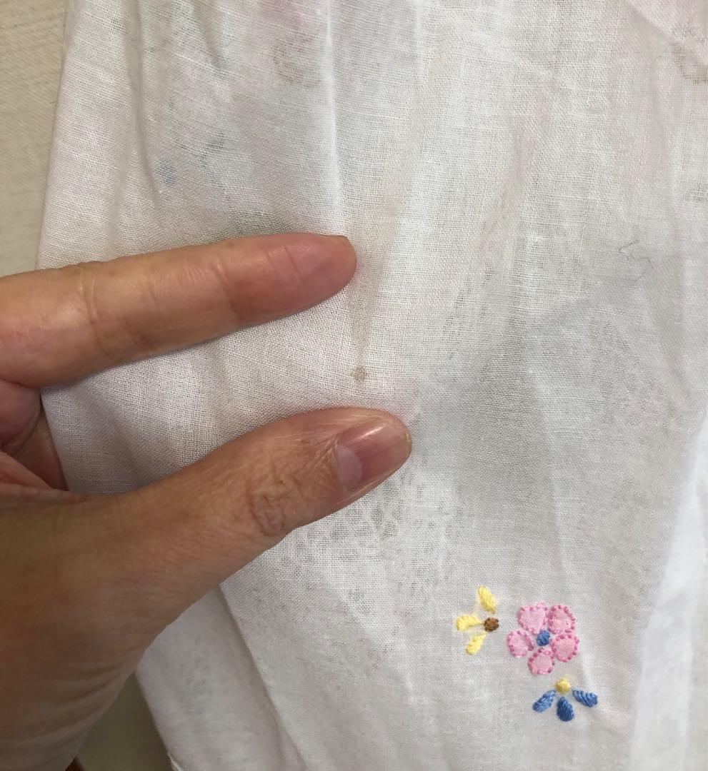 リメイク　テーブルクロススカート　ロングレーススカート　ベアトップワンピース