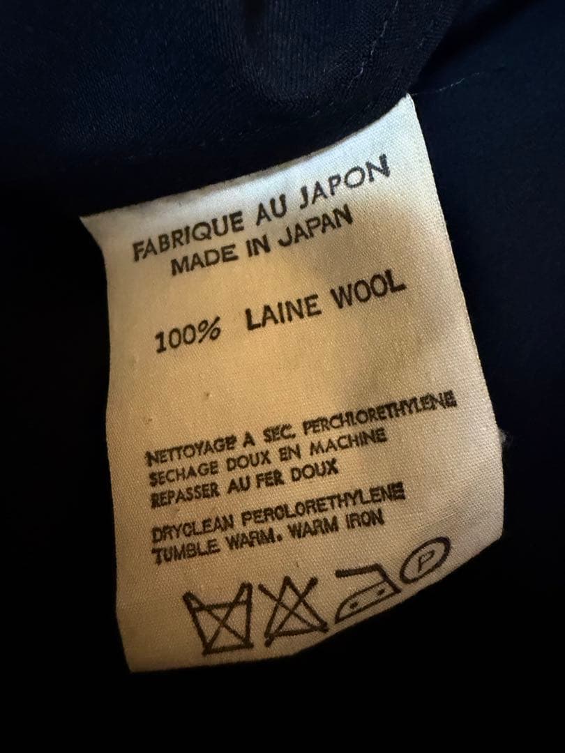 Yohji Yamamoto フーデッドロングコート 丸ロゴ