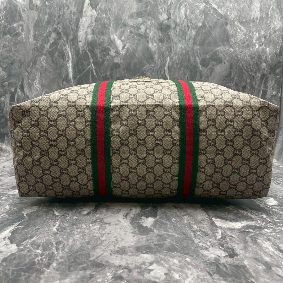 【美品】GUCCI グッチ　ボストンバッグ　GGスプリーム　グッチプラス　大容量