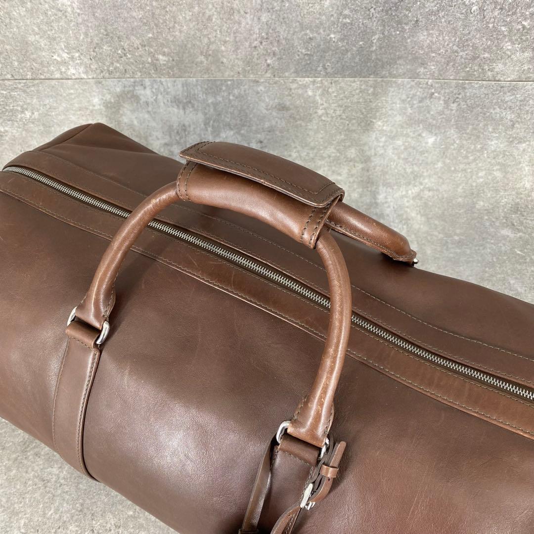 COACH コーチ ボストンバッグ 2way オールレザー　5404 ブラウン
