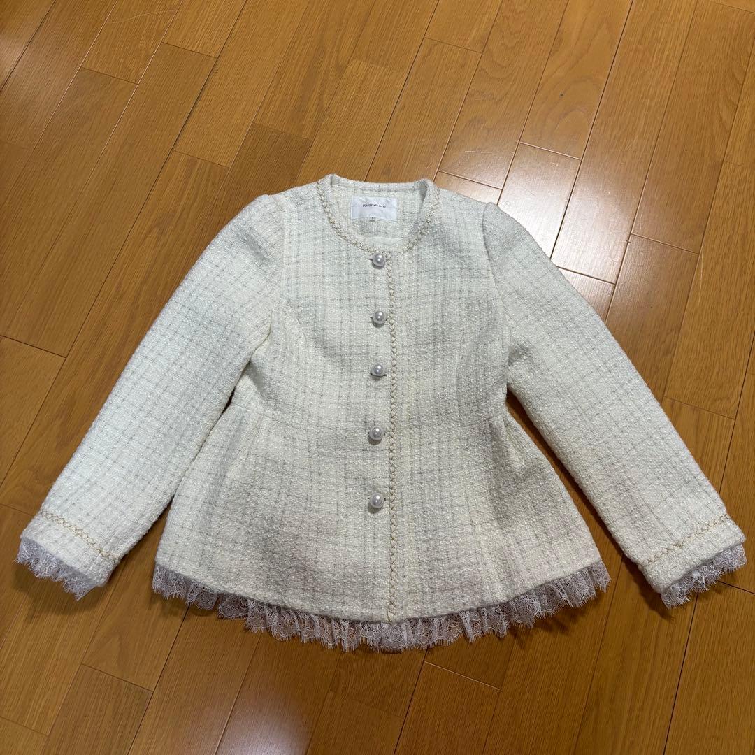 Rirandtureツィードペプラムジャケット