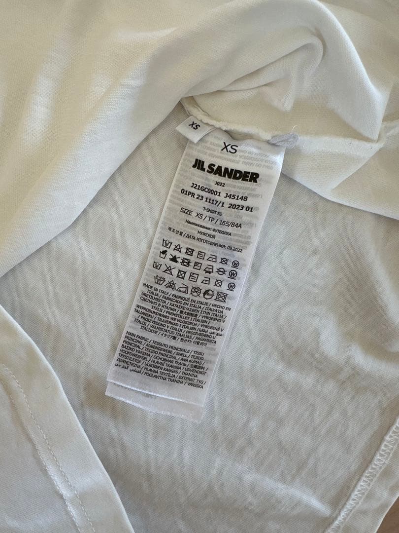 JIL SANDER ホワイト Tシャツ XSサイズ