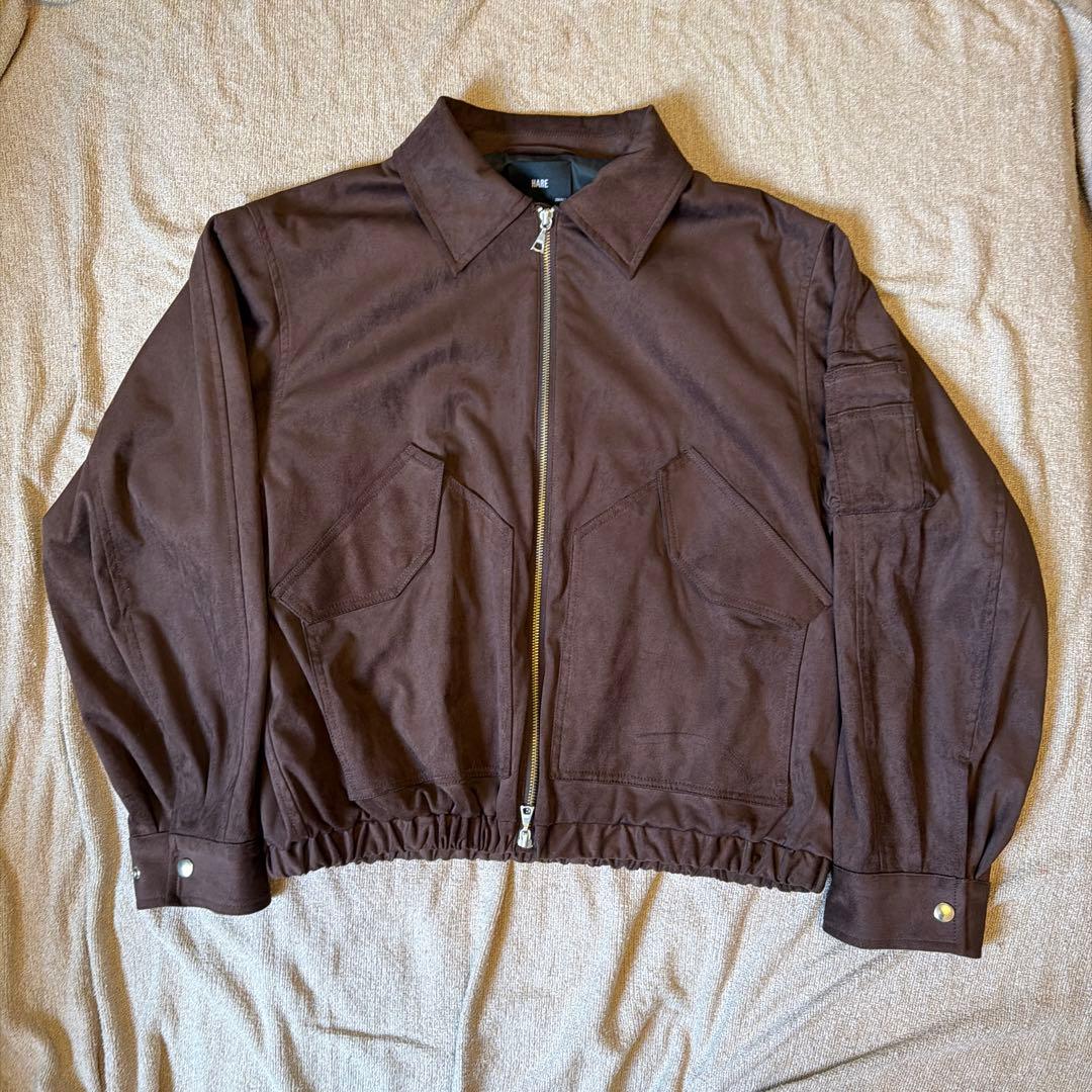 美品 HARE ハレ LUXEレザーブルゾン