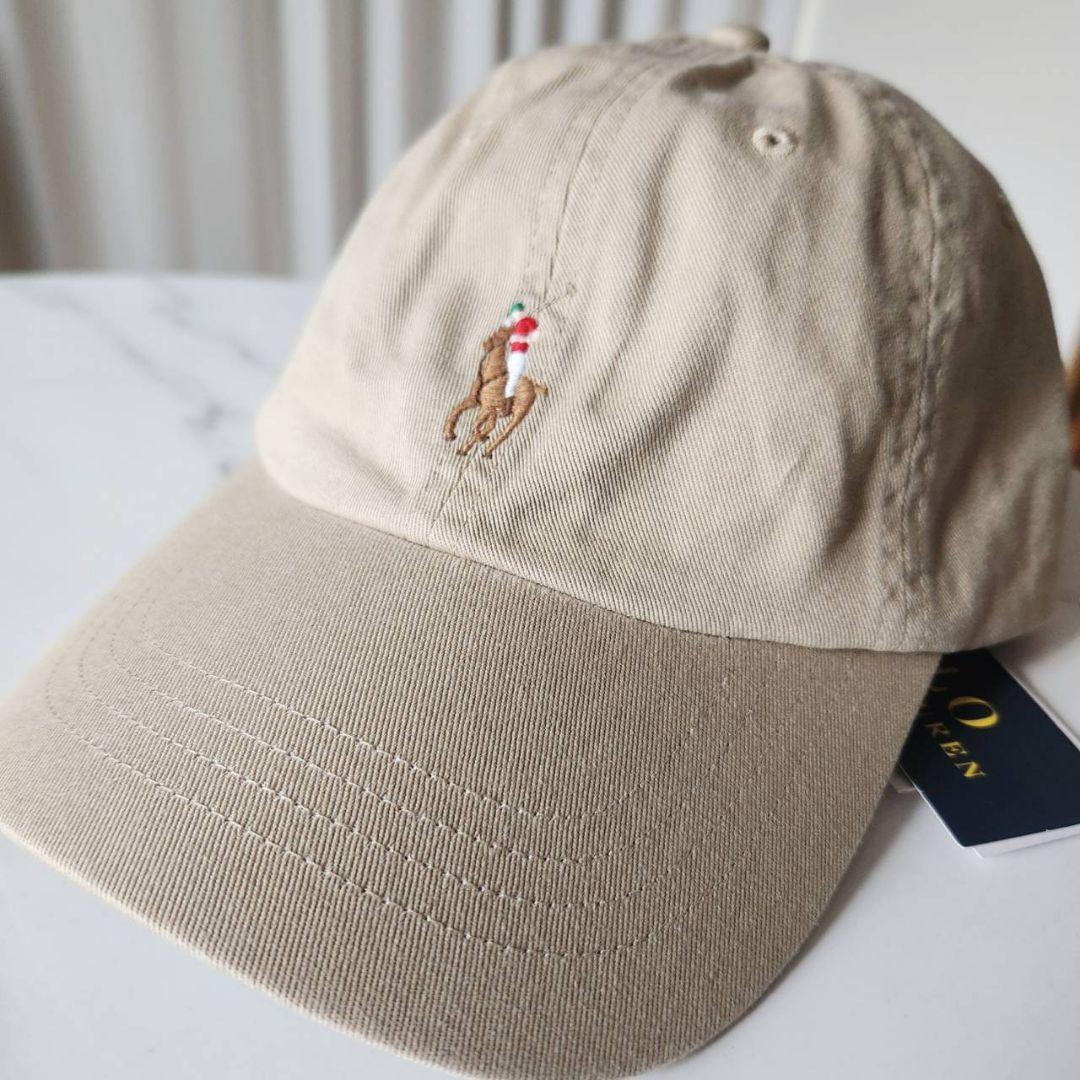 ​【新品タグ付/正規品】ポロ ラルフローレン コットン チノ キャップ ベージュ