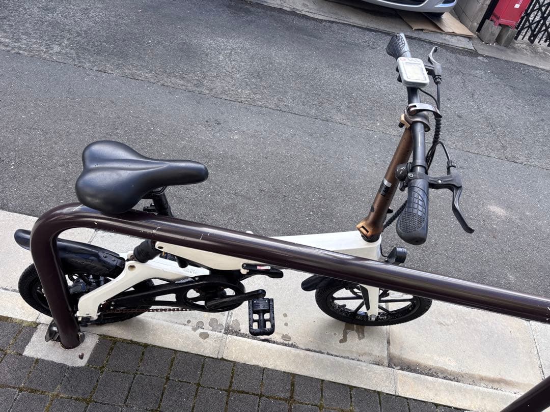 ENTREX 電動アシスト折りたたみ自転車 ホワイト