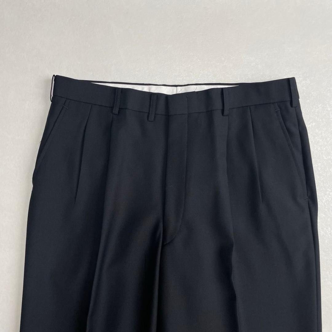 美品 90s セットアップ ブラック×ピンク ダブルスーツ 極上ウール