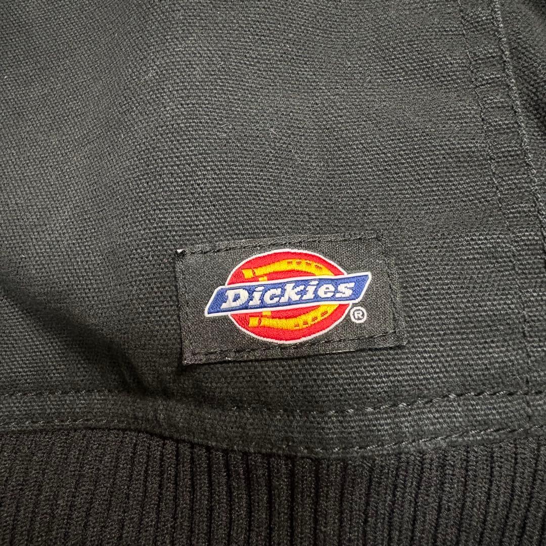 Dickies ダックワークパーカー 企業ロゴ刺繍 ブラック 2XL フルジップ