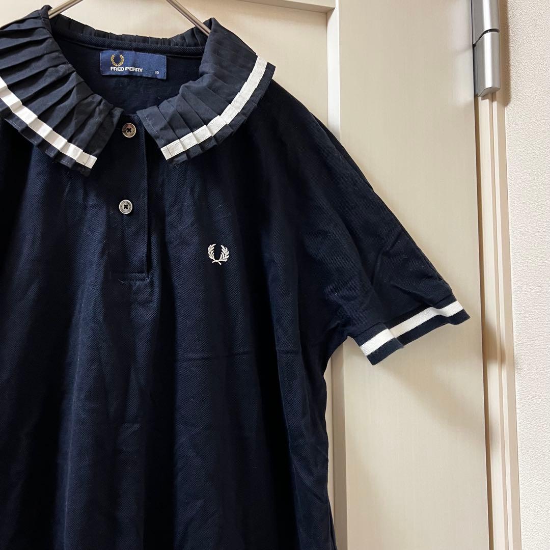 【フレッドペリー】FRED PERRY 襟付きポロシャツ ネイビー M 美品