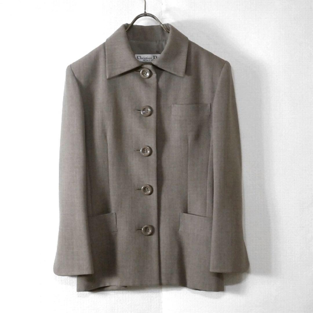 Dior ディオール / ウールジャケット 9号 グレージュ テーラード