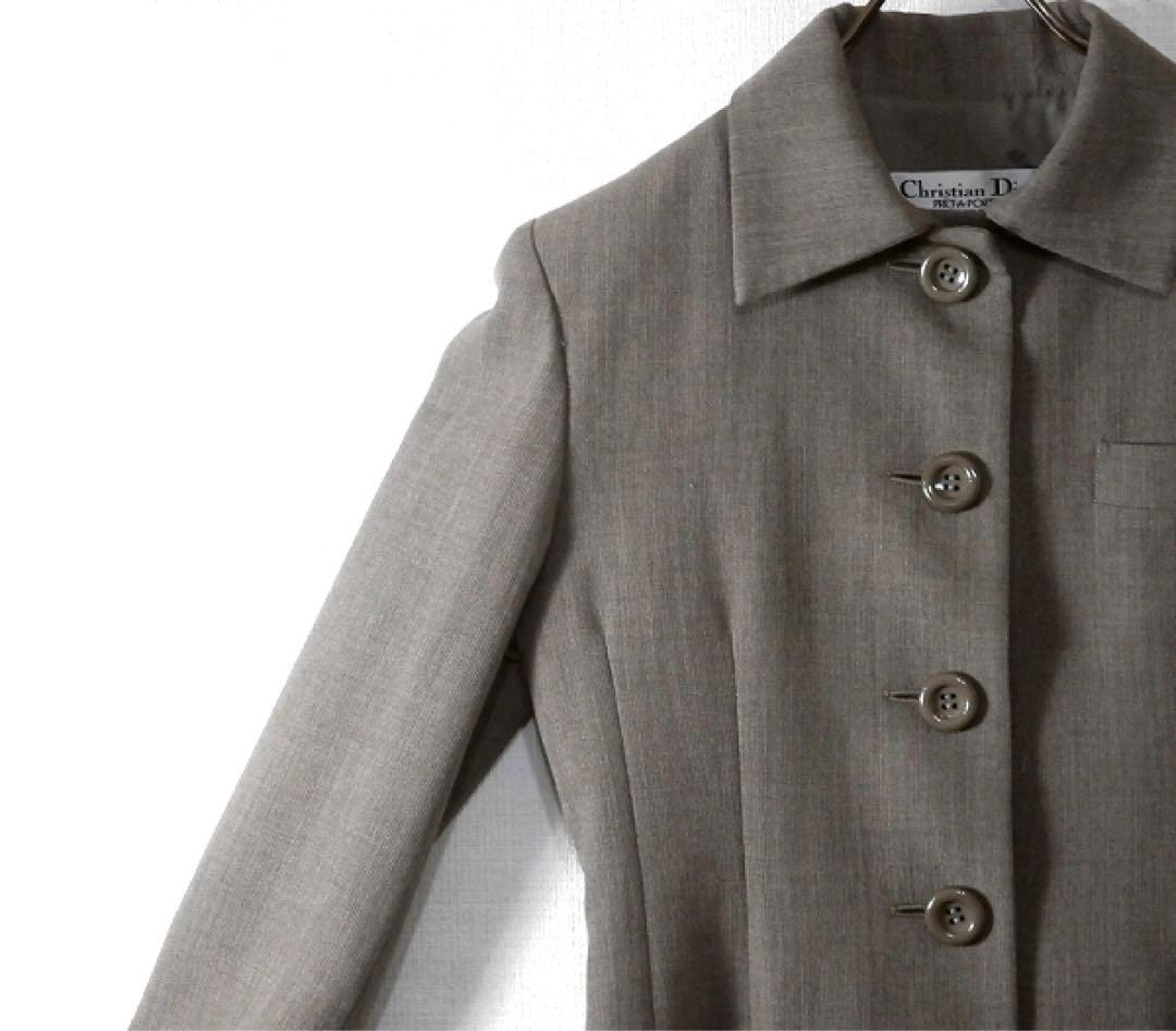 Dior ディオール / ウールジャケット 9号 グレージュ テーラード