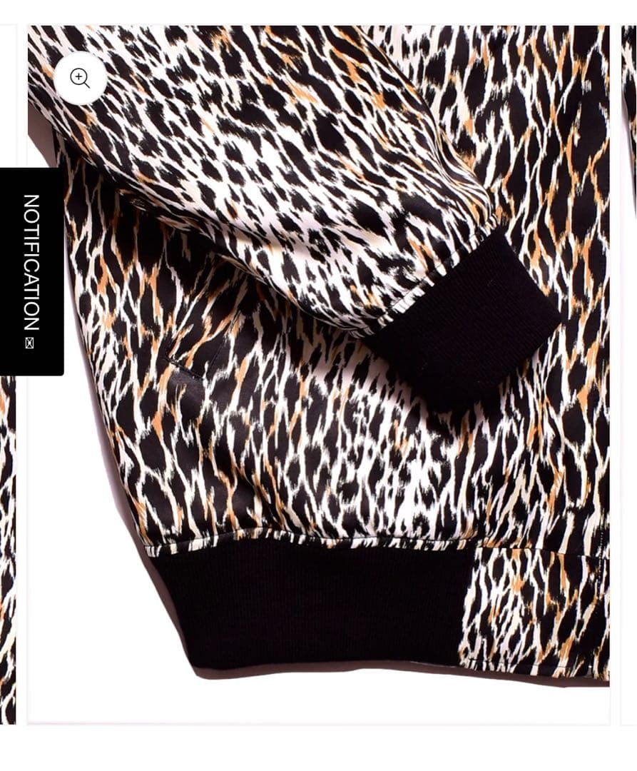 マインデニム　Leopard RC.Satin Rib Zip Blouson