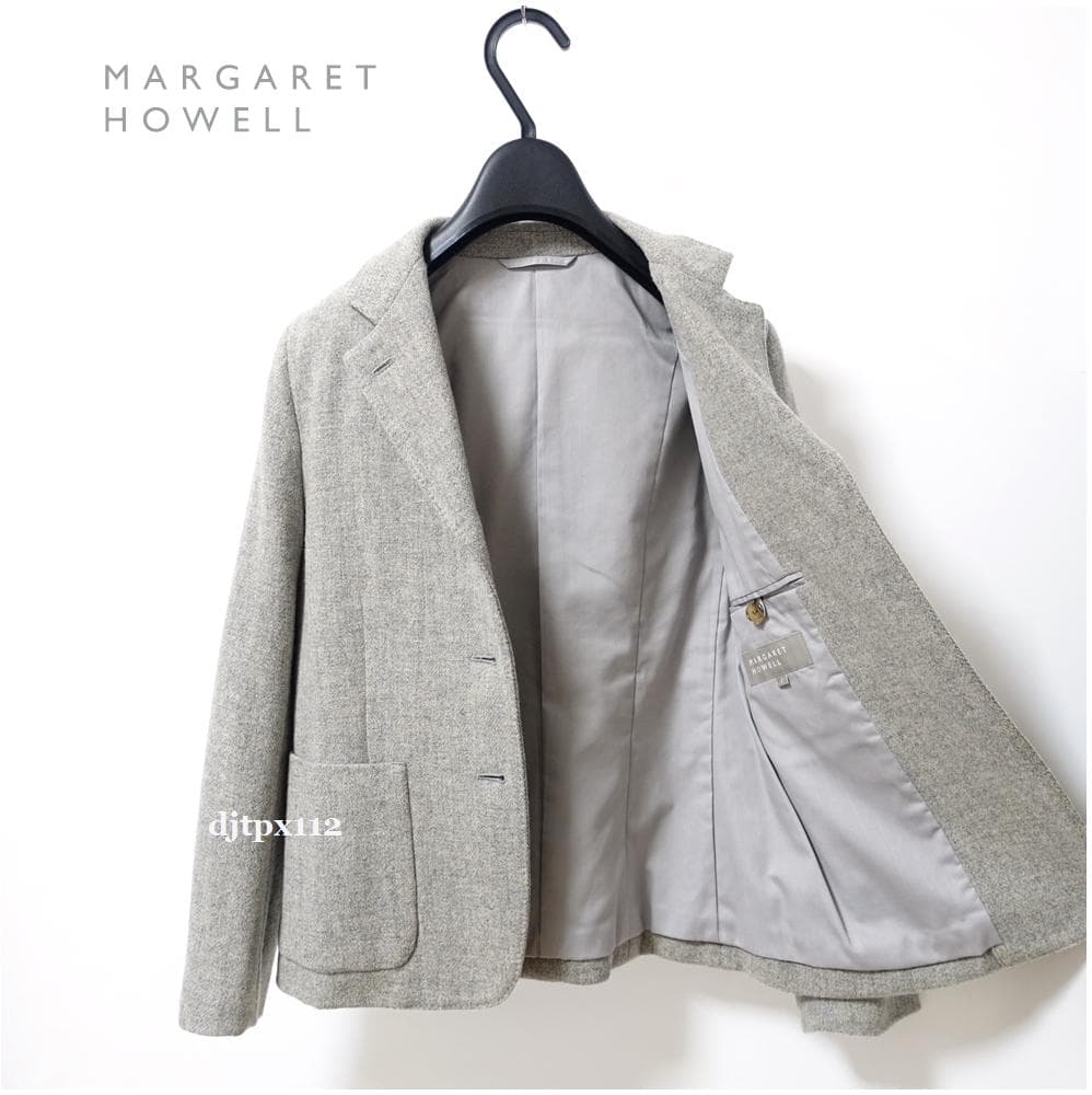 美品*マーガレットハウエル*定番ブリティッシュウール ツイード 3Bジャケット