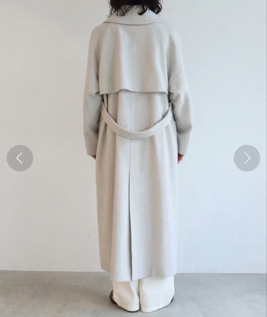 yuni super100 Wool ロングトレンチコート