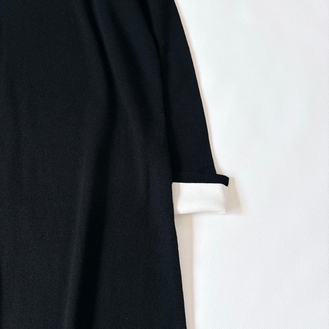 美品✨ROOM NO.8 BLACK ニードル バイカラー カフス ドレス F
